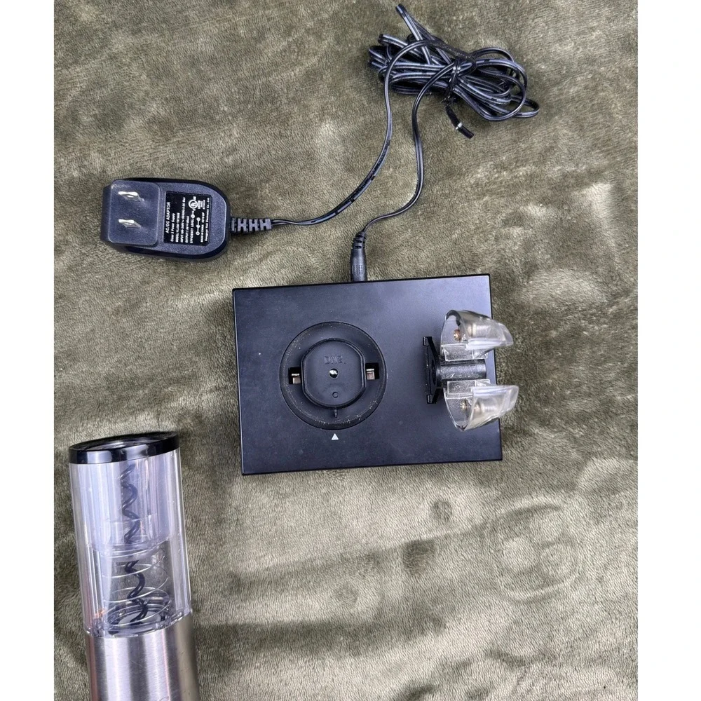 Secura Electric Wine Opener SWO-3N Stainless Steel Rechargeable with Base Silver